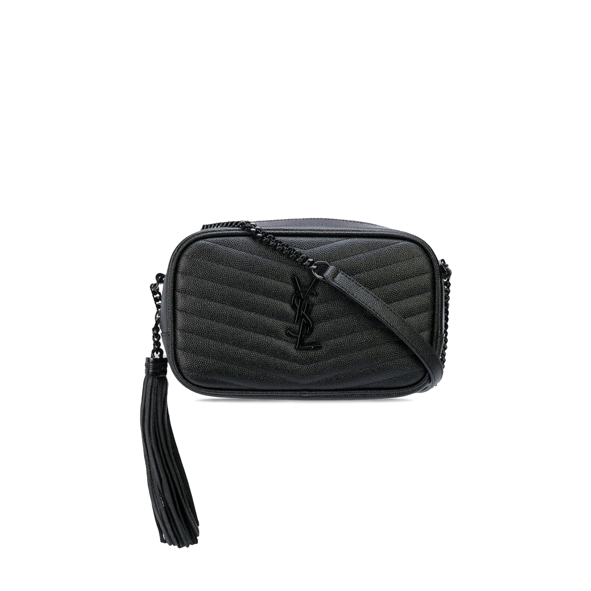 Y*L mini lou bag in matelassÉ grain de poudre embossed leather black 5000574787 (19*10.5*5cm)